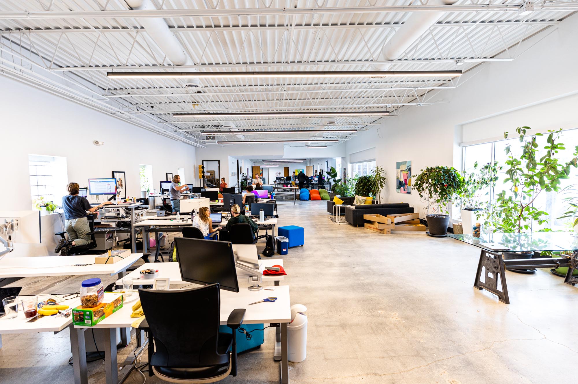 Lifted Logic open-plan office headquarters in Overland Park, Kansas - award-winning digital agency team workspace